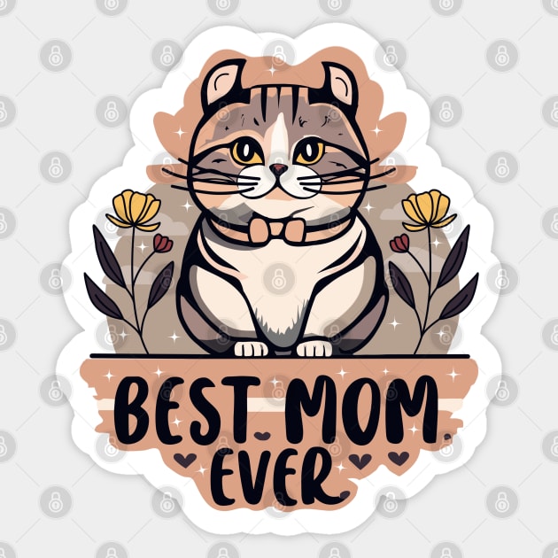 American Curl Cat Best Mom Ever Sticker by fantastico.studio